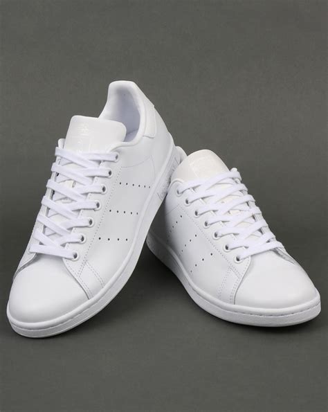 Adidas Stan Smith Trainers Triple White Originals Shoes Leather Mens