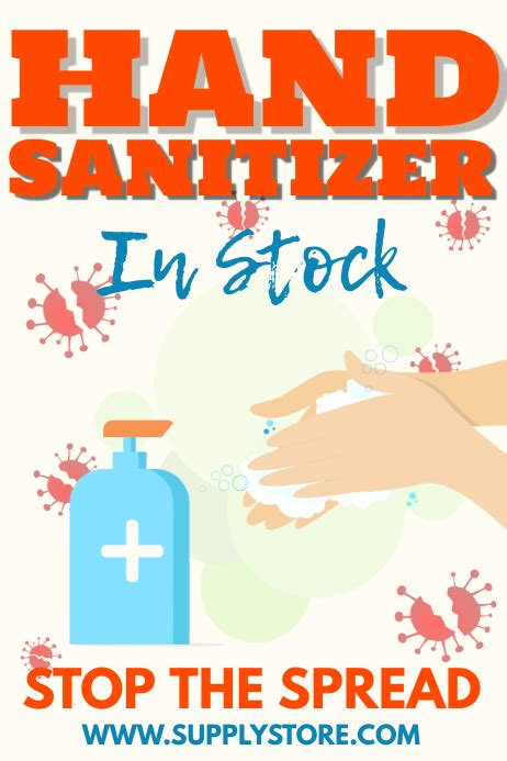 Hand Sanitizer Poster Template Postermywall