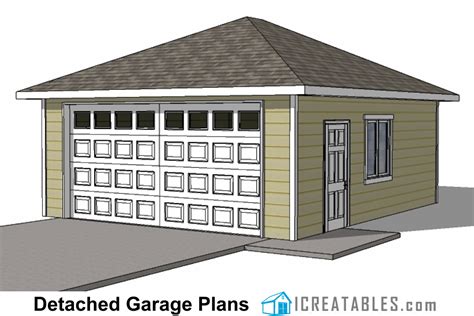 Hip Roof Garage Plans Wood Or Laminate