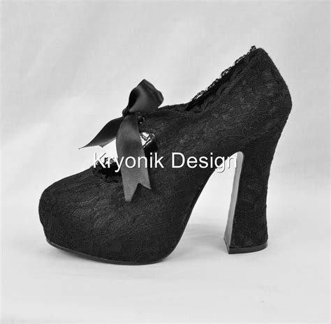 Demonia Gothic 5 Mary Jane Lace Bow Platform Shoes Ebay