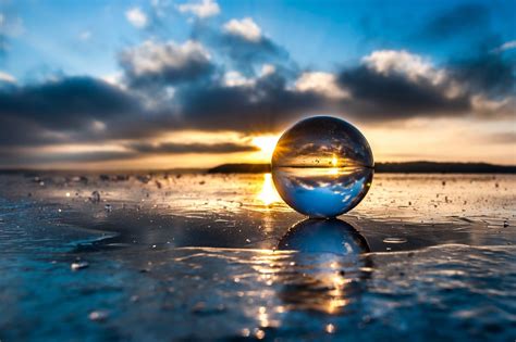 Glass Ball Project Reflection Photography Sunset Photography Nature