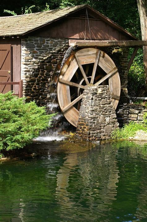 Grist Mill Water Wheel Stock Photo Image Of Power Grist 1007586