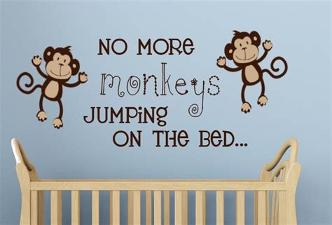Nursery Decal No More Monkeys Jumping On The By Householdwords
