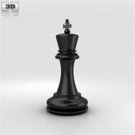 Classic Chess King Black 3d Model Cgtrader