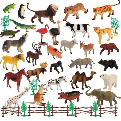 Migration 50 Piece Set Of Animal Plastic Figures Includes Jumbo 6 Inch