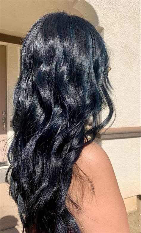 Midnight Blue Hair Hair Color For Black Hair Black Hair Aesthetic