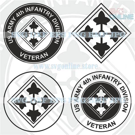 4th Infantry Division Svg Dxf Png Clipart Vector Cricut Cut Etsy