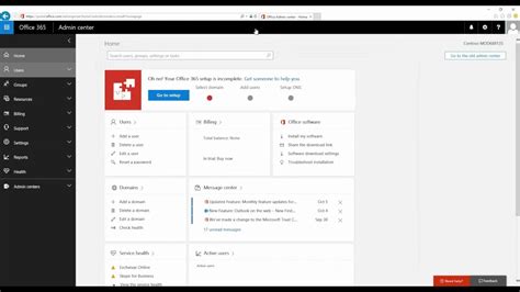 This administration center can be used to manage user accounts and mailboxes, configure the office 365 cloud environment, monitor statistics, and so on. Office 365 Admin Center Tutorial | Office 365 Administration - YouTube