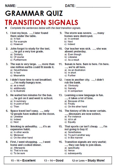 Syntax is the set of rules that helps readers and writers make sense of sentences. Transition Signals - All Things Grammar