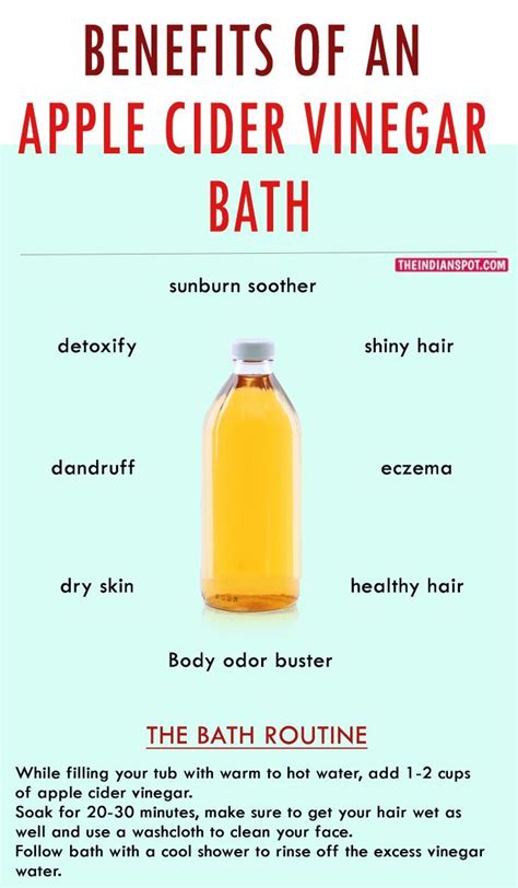 The Benefits Of Apple Cider Vinegar Bath Health Benefits