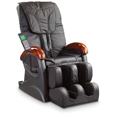 deluxe shiatsu massage chair black 299928 massage chairs and tables at sportsman s guide