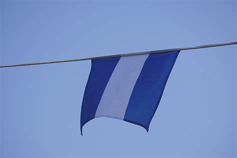 Blue And White Stripe Flag · Free Stock Photo