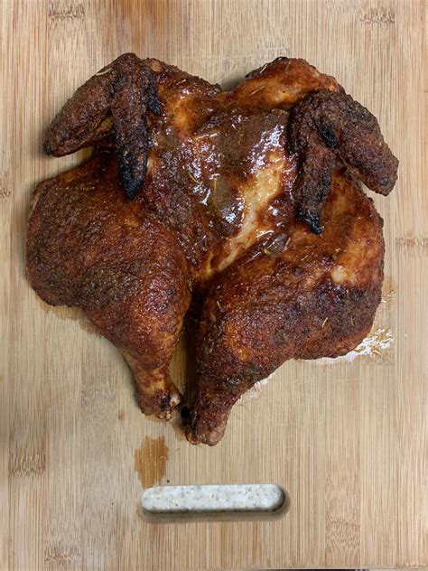 Smoked Spatchcocked Chicken R Traeger