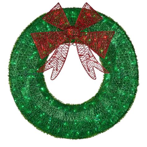 Home Accents Holiday W12l0568 36 Inch Christmas Wreath With Led Light