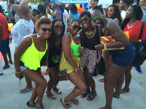 Ladies At Barbados Beach Party Barbados Beaches Beach Party Lady