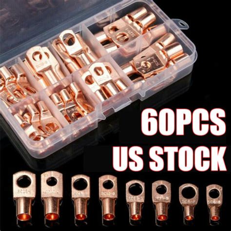 Pcs Copper Wire Lugs Battery Cable Ends Terminal Connectors Assortment Kit Ebay