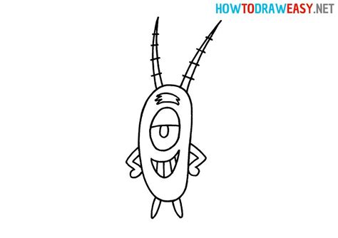 How To Draw Plankton From Spongebob Spongebob Drawings Easy Cartoon