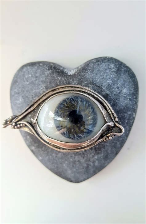 Antique Prosthetic Glass Eye Silver Brooch Arts And Crafts Era Collectors Weekly