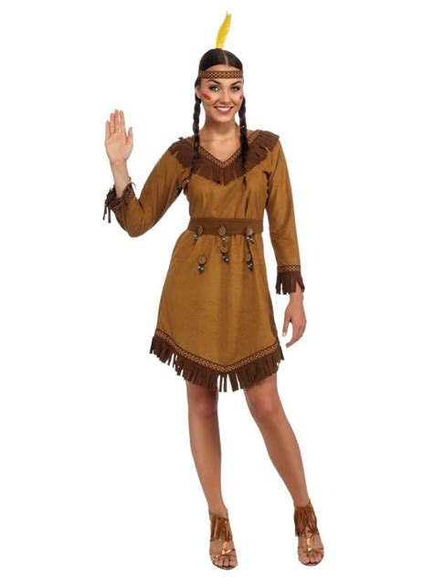 Native American Indian Maiden Pocahontas Western Wild West Womens