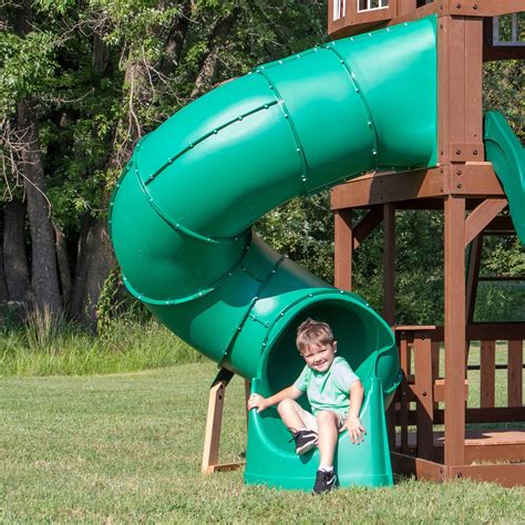 Spiral Left Exit Tube Slide For 5 Foot Decks Backyard Discovery Canada