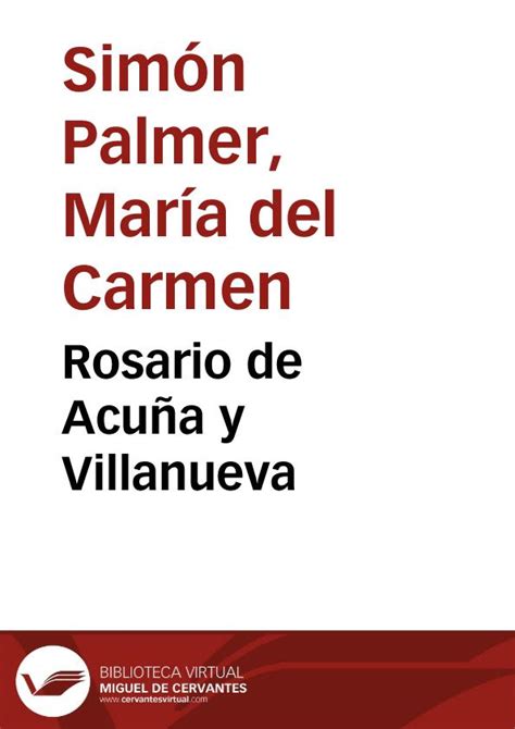 Rosario De Acuña Y Villanueva María Del Carmen Simón Palmer