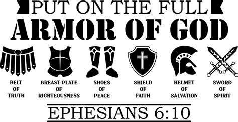 Put On The Full Armor Of God Ephesians 610 Free Svg File For