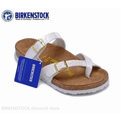 Birkenstock Mayari Menfemale Classic Cork White Snake Sandals Sneakers