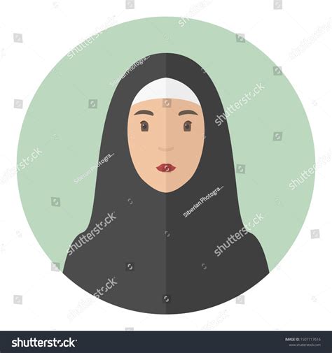Arab Woman Hijab Profile Avatar Vector Stock Vector Royalty Free 1507717616 Shutterstock