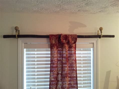 Curtain Rod Natural Bamboo Espresso Stain Etsy Bamboo Curtains
