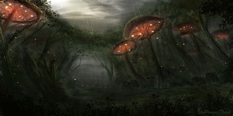 Mushroom Forest By Jkroots Fantasy Art Landscapes Game Concept Art