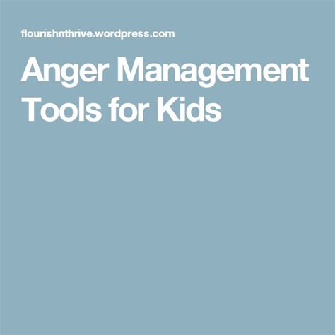Anger Management Tools For Kids Anger Management Anger Management Tool