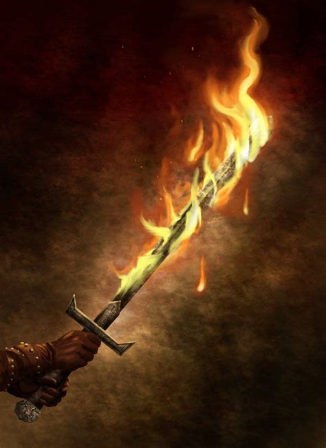 Fire Blade Fantasy Aesthetic Blood Hunter Magic Aesthetic