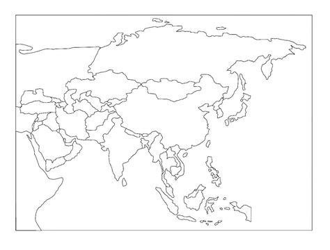 Mapa de Asia para imprimir Mapamundi Político Físico Mudo Con nombres