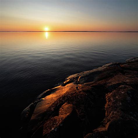 Calm Serene Sunrise Lake Scenery Photograph By Juhani Viitanen Pixels
