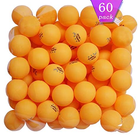 60 Counts 3 Star Orange Ping Pong Balls Advanced Practice Table Tennis