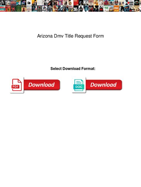 Fillable Online Arizona Dmv Title Request Form Arizona Dmv Title