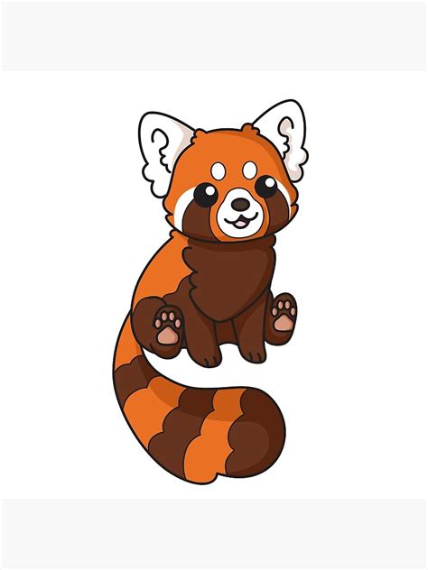 Cute Red Panda Poster By Emhurst10 Redbubble