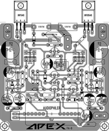 Stereo amplifier circuit diagram we are going to design here is basically the combination of two mono audio amplifier. PCB Apex FA-9 | Rangkaian elektronik