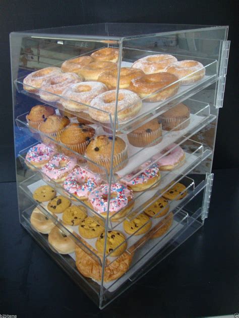 Acrylic Pastry Bakery Donut Display Case With 5 Trays Uk