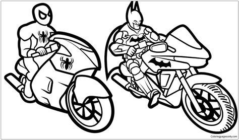 Batman and Spiderman Coloring Pages  Free Printable Coloring Pages