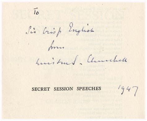 Bonhams Churchill Winston Secret Session Speeches First Edition