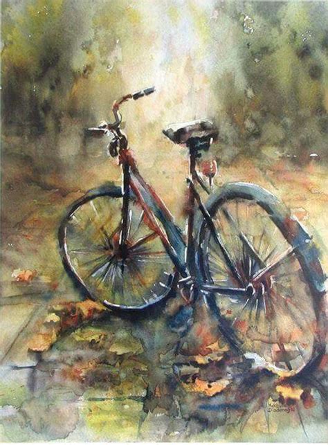 🌼° ° ° иι¢є Bicycle Painting Bicycle Art Cycle Painting