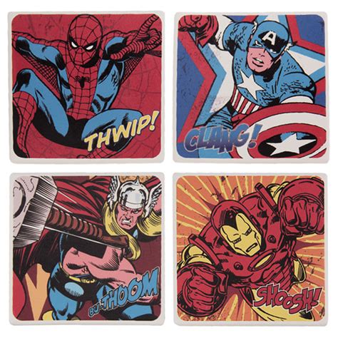Marvel Comics Ceramic Coaster 4 Pack Entertainment Earth