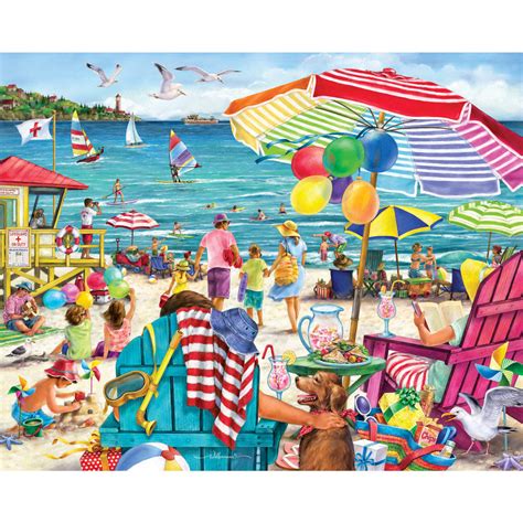 Day At The Beach 1000 Piece Jigsaw Puzzle Spilsbury