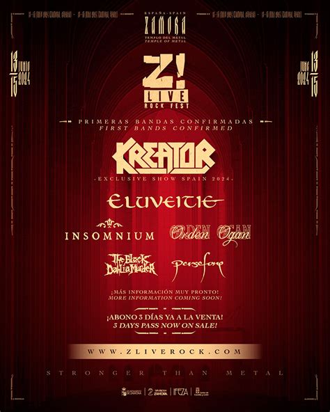 Z Live Rock Fest Anuncia A Kreator Eluveitie E Insomnium Entre Las