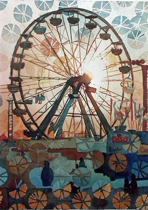 Ferris Wheel Watercolor At Explore Collection Of