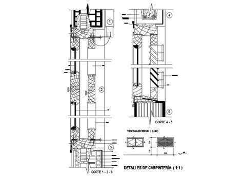 Wooden Window Installation Details With Blind Cad Drawing Details Dwg