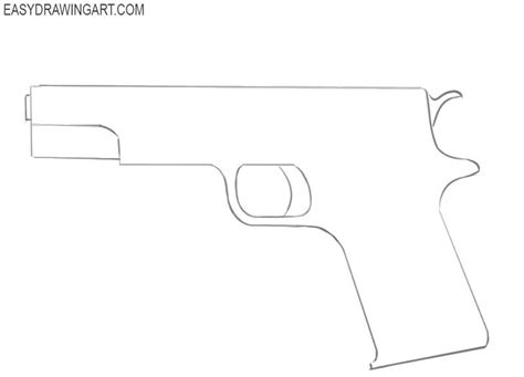 Come Disegnare Una Pistola Facile Easy Drawings Dibujos Faciles
