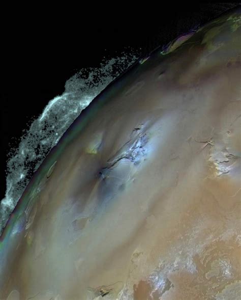 The Eruption Of Volcano On Jupiters Moon Io Captured By Voyager 1