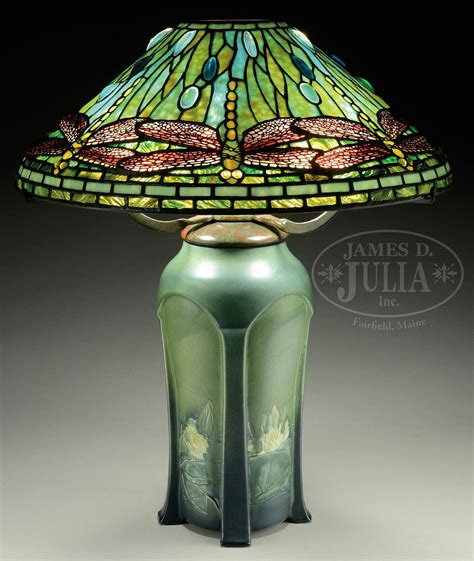 TIFFANY STUDIOS DRAGONFLY TABLE LAMP Tiffany Studios Table Lamp Has